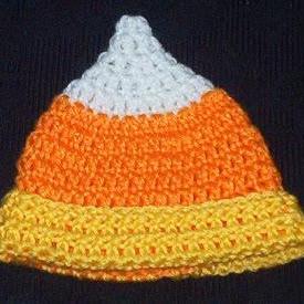 Handmade Crochet Candy Corn Child Hat-halloween