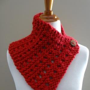 Strawberry Jam Crochet Cowl With Buttons