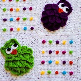 Crochet Crocodile Stitch Baby Owl Afghan-blanket