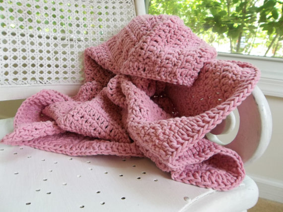 Handmade Pink Baby Crochet Afghan