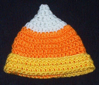Handmade Crochet Candy Corn Child Hat-halloween